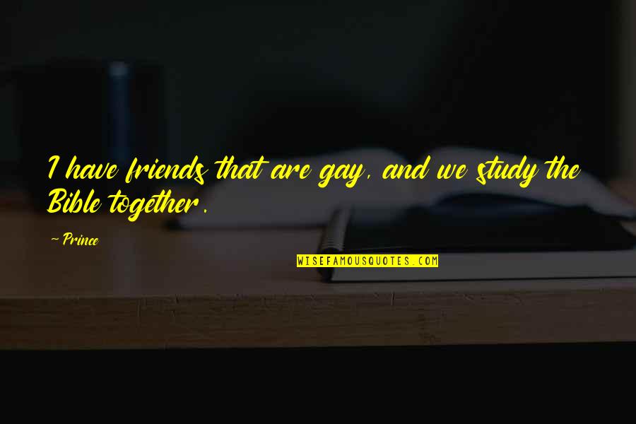 Souques Phenomenon Quotes By Prince: I have friends that are gay, and we