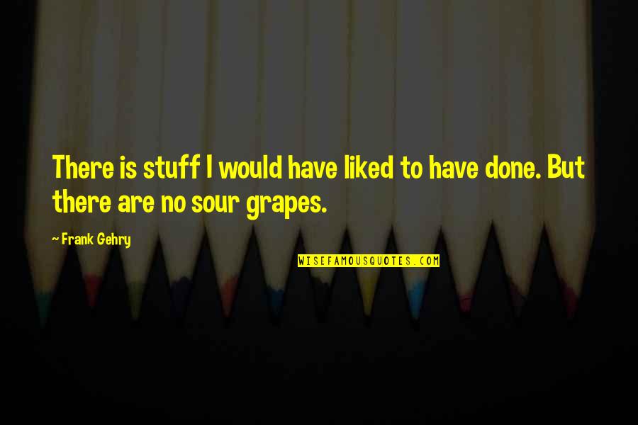 Sour Grapes Other Quotes By Frank Gehry: There is stuff I would have liked to
