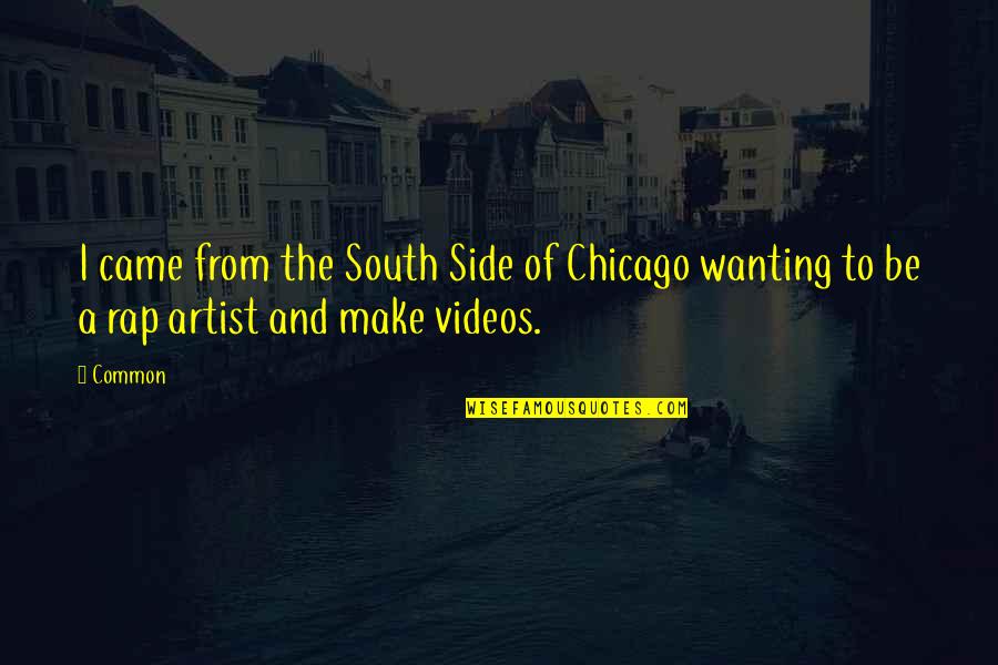 South Side Quotes By Common: I came from the South Side of Chicago