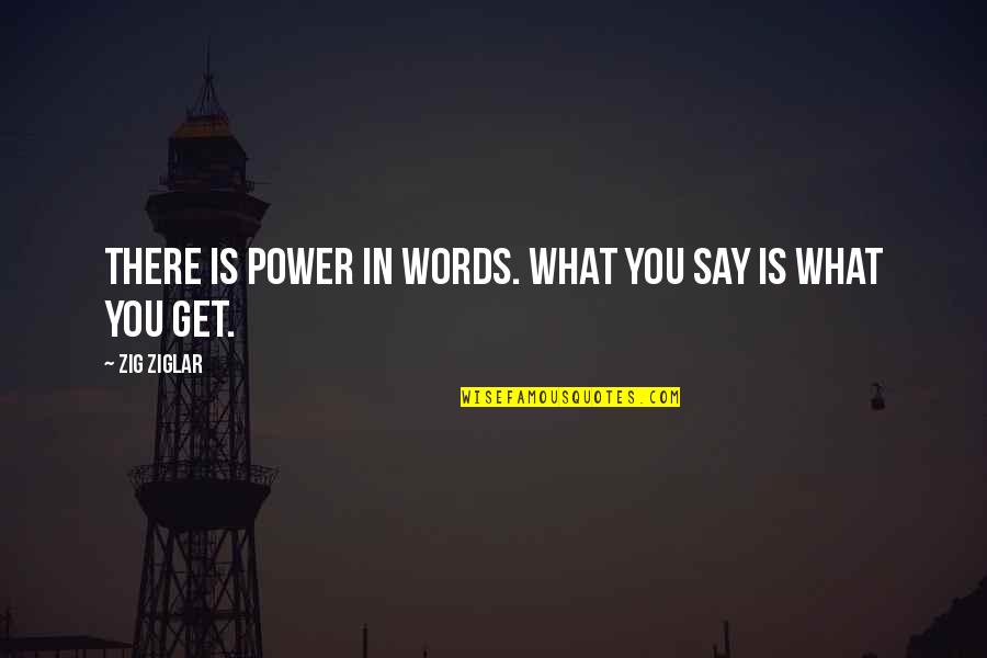Southern California Winter Quotes By Zig Ziglar: There is power in words. What you say