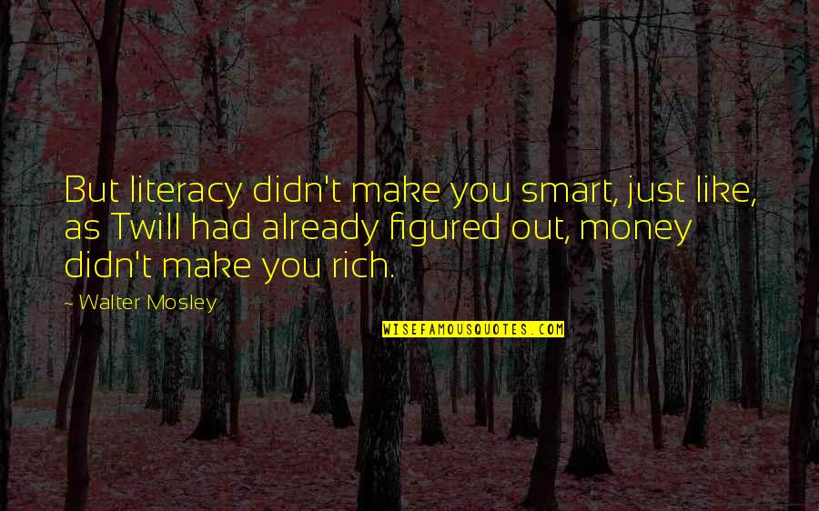 Southern Rebel Quotes By Walter Mosley: But literacy didn't make you smart, just like,