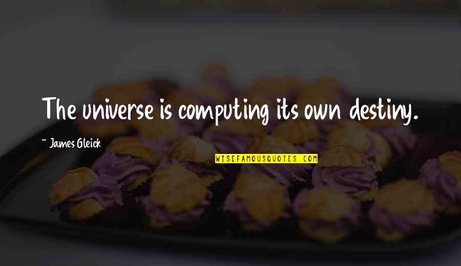 Soutine Woman Quotes By James Gleick: The universe is computing its own destiny.