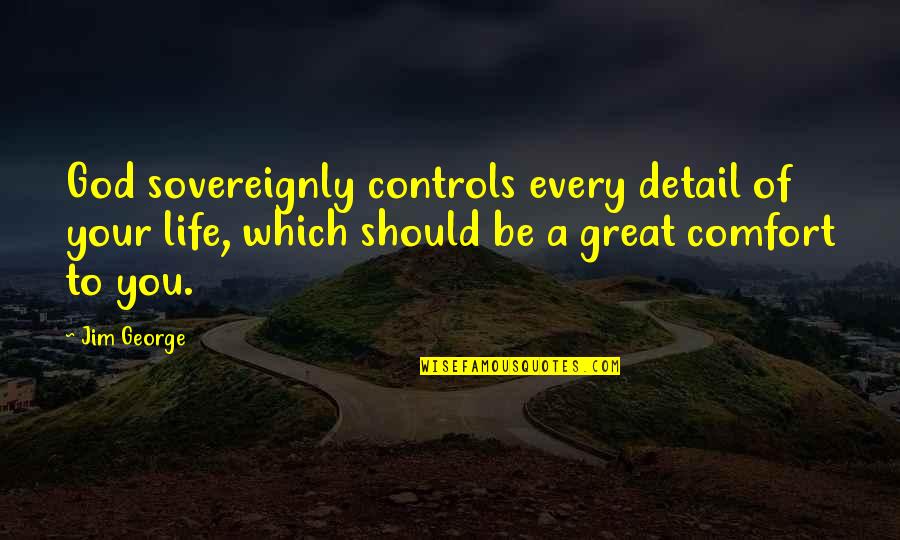 Sovereignly Quotes By Jim George: God sovereignly controls every detail of your life,