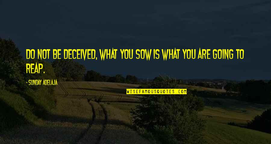 Sow What You Reap Quotes By Sunday Adelaja: Do not be deceived, what you sow is