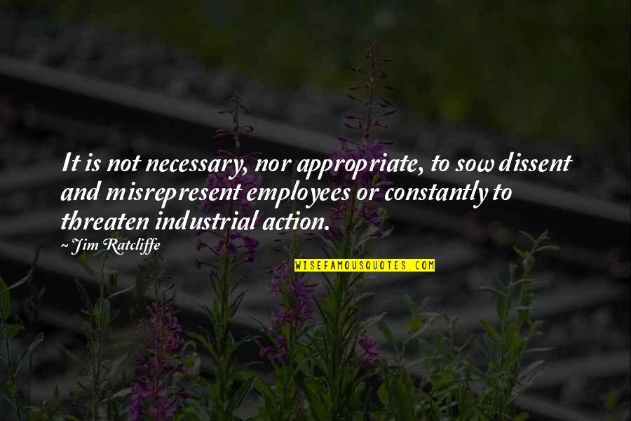 Sow's Quotes By Jim Ratcliffe: It is not necessary, nor appropriate, to sow