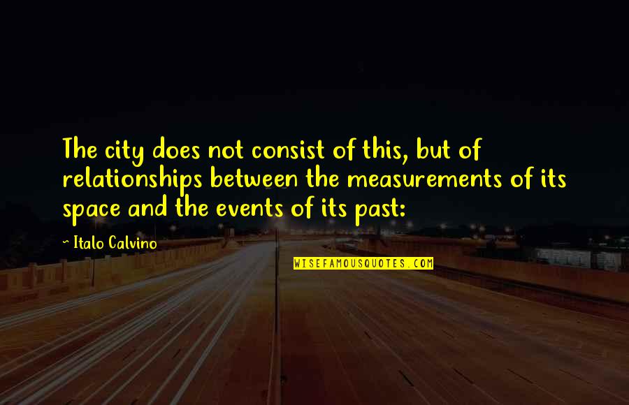Space Between Quotes By Italo Calvino: The city does not consist of this, but