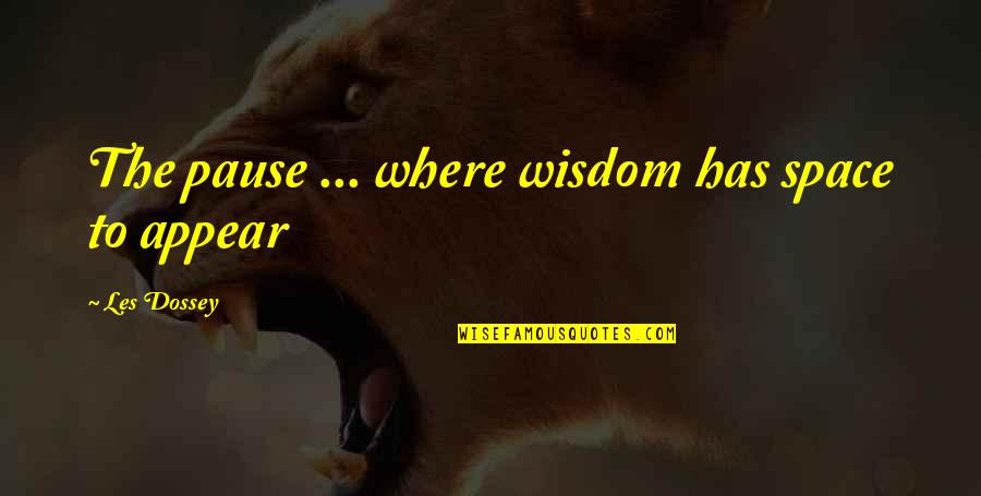 Space Quotes And Quotes By Les Dossey: The pause ... where wisdom has space to Space Quotes And Quotes By Les Dossey: The pause ... where wisdom has space to