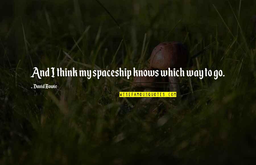 Space Spaceship Quotes By David Bowie: And I think my spaceship knows which way