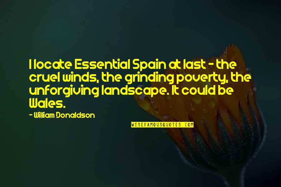 Spain Quotes By William Donaldson: I locate Essential Spain at last - the