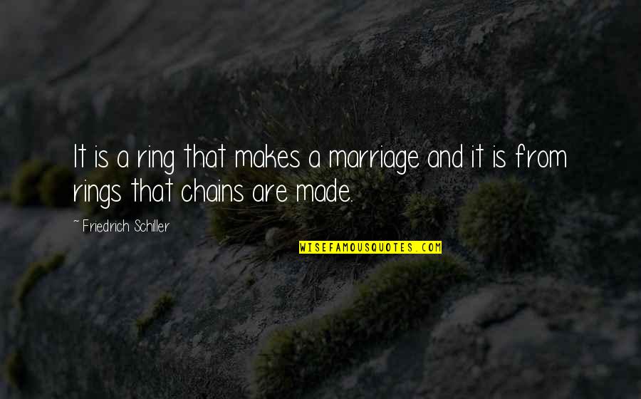 Spairomen Quotes By Friedrich Schiller: It is a ring that makes a marriage Spairomen Quotes By Friedrich Schiller: It is a ring that makes a marriage