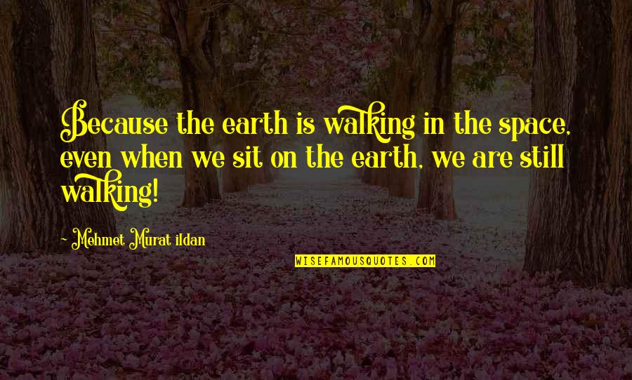 Spamalot's Quotes By Mehmet Murat Ildan: Because the earth is walking in the space,