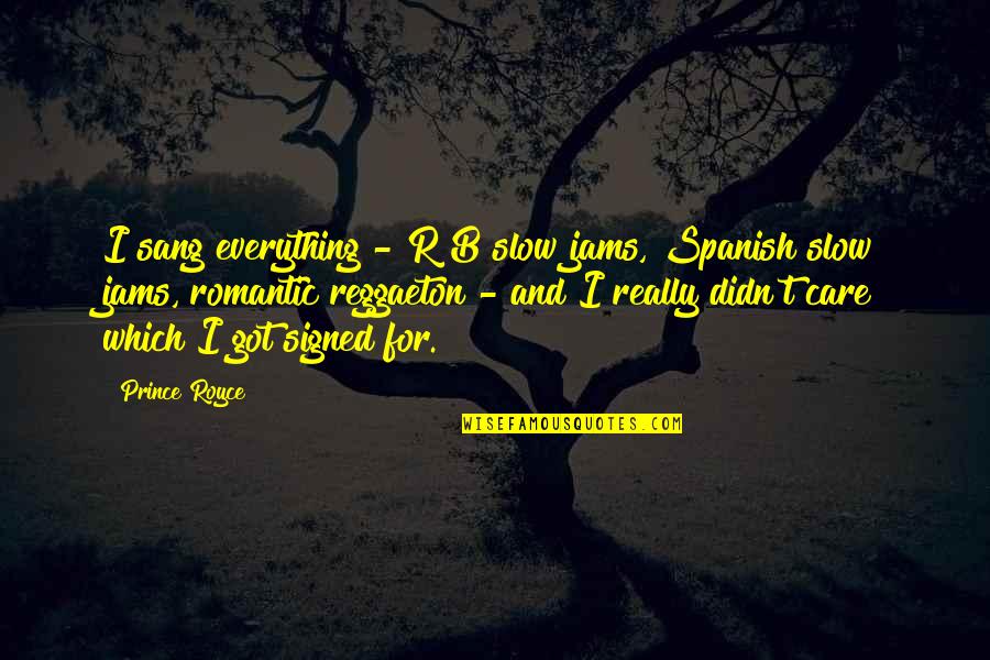 Spanish Reggaeton Quotes By Prince Royce: I sang everything - R&B slow jams, Spanish