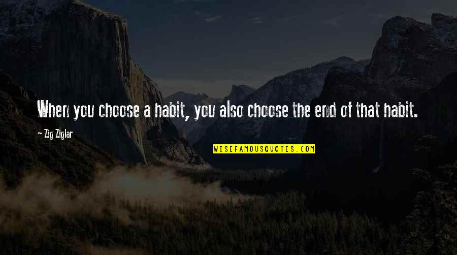 Spanish Translation For Quotes By Zig Ziglar: When you choose a habit, you also choose