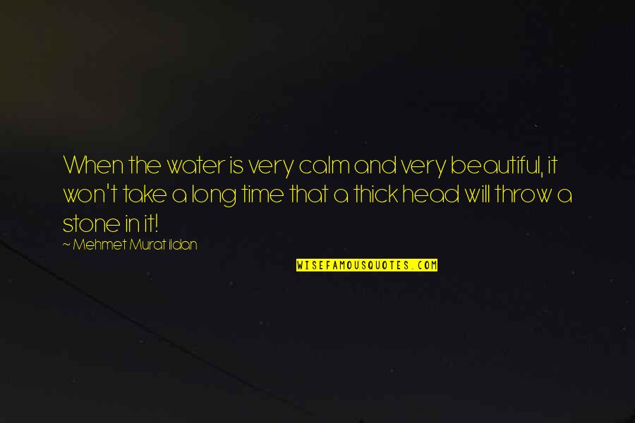 Sparatoria Quotes By Mehmet Murat Ildan: When the water is very calm and very Sparatoria Quotes By Mehmet Murat Ildan: When the water is very calm and very