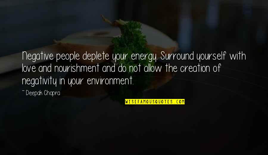 Spasic Dusica Quotes By Deepak Chopra: Negative people deplete your energy. Surround yourself with