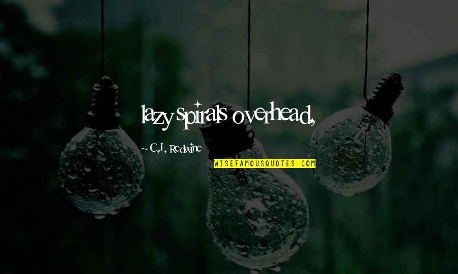 Spatter Quotes By C.J. Redwine: lazy spirals overhead,