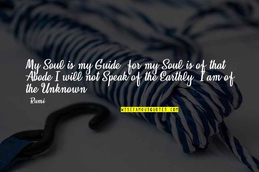 Speak To Your Soul Quotes By Rumi: My Soul is my Guide, for my Soul