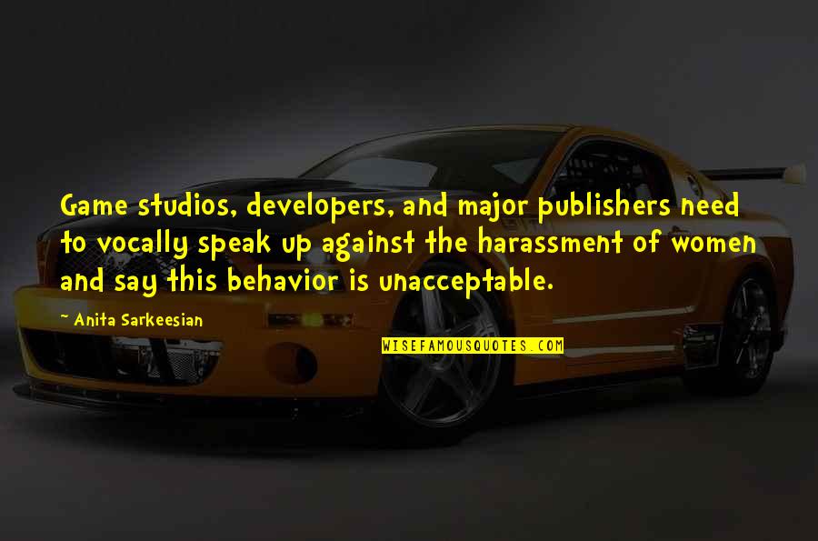 Speak Up Quotes By Anita Sarkeesian: Game studios, developers, and major publishers need to Speak Up Quotes By Anita Sarkeesian: Game studios, developers, and major publishers need to