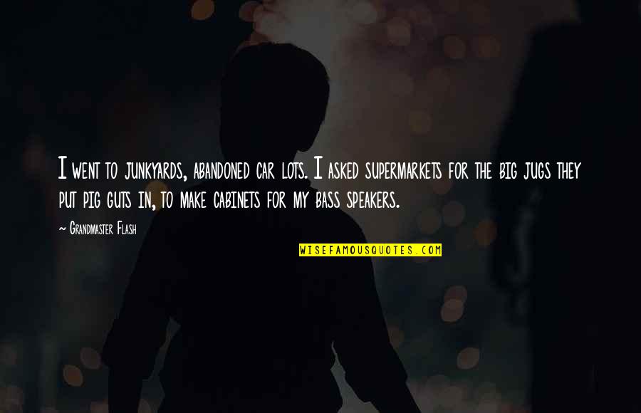 Speakers Quotes By Grandmaster Flash: I went to junkyards, abandoned car lots. I