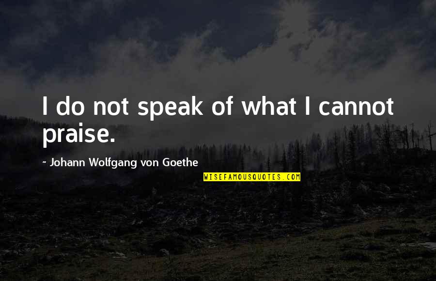 Speakers Quotes By Johann Wolfgang Von Goethe: I do not speak of what I cannot Speakers Quotes By Johann Wolfgang Von Goethe: I do not speak of what I cannot