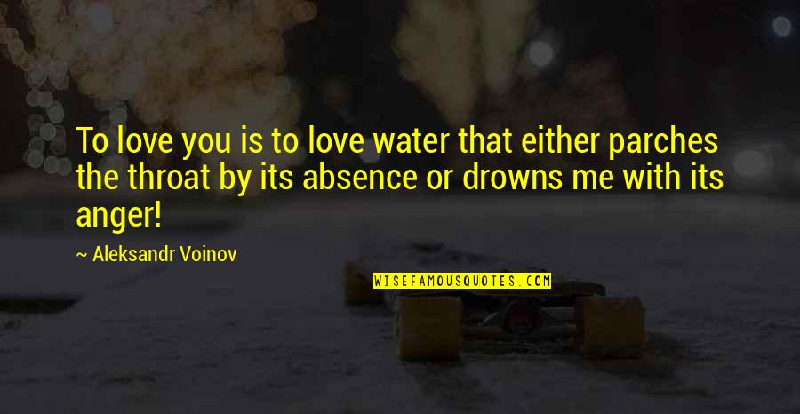 Speaking And Not Being Heard Quotes By Aleksandr Voinov: To love you is to love water that
