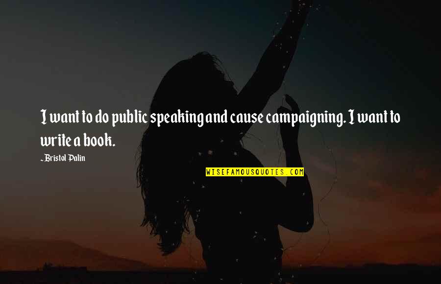 Speaking For A Cause Quotes By Bristol Palin: I want to do public speaking and cause