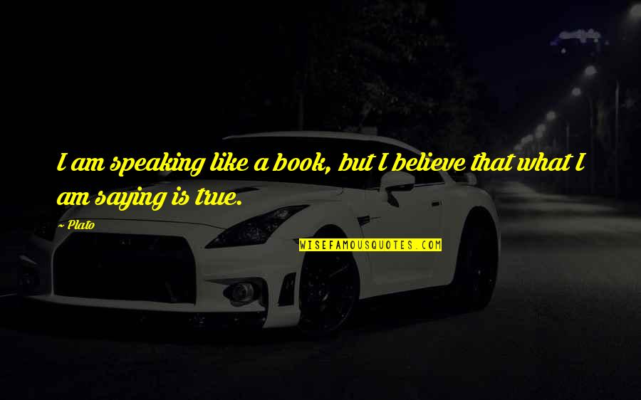 Speaking Up For What You Believe Quotes By Plato: I am speaking like a book, but I