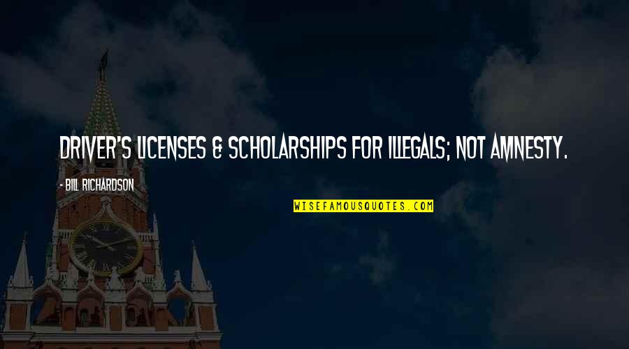 Spearfinger Video Quotes By Bill Richardson: Driver's licenses & scholarships for illegals; not amnesty. Spearfinger Video Quotes By Bill Richardson: Driver's licenses & scholarships for illegals; not amnesty.