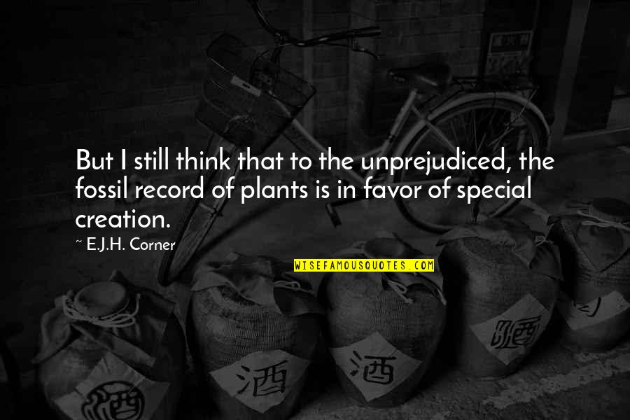Special Creation Quotes By E.J.H. Corner: But I still think that to the unprejudiced,