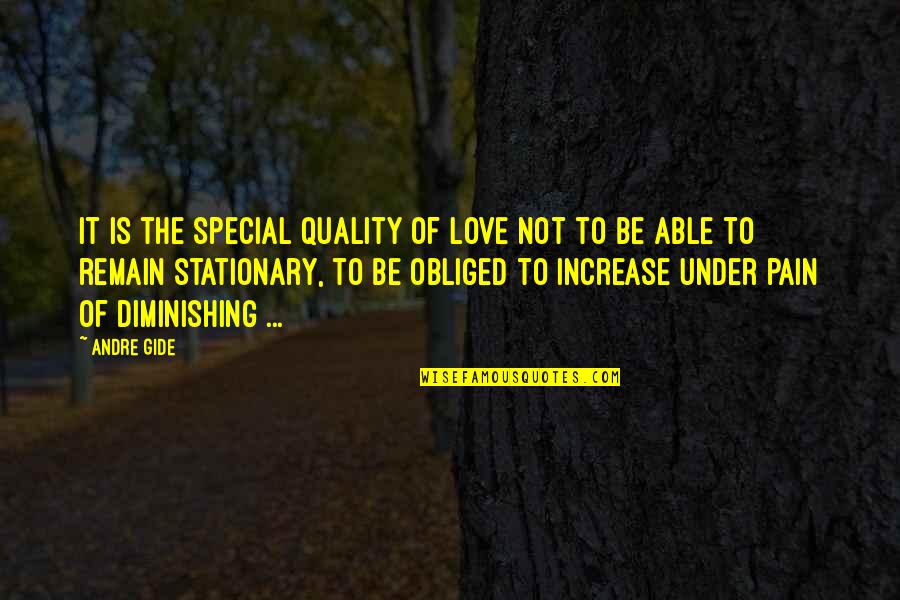 Special Love You Quotes By Andre Gide: It is the special quality of love not