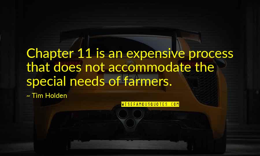 Special Needs In Quotes By Tim Holden: Chapter 11 is an expensive process that does Special Needs In Quotes By Tim Holden: Chapter 11 is an expensive process that does