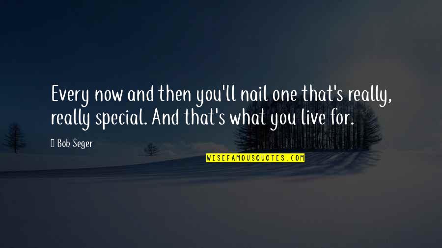 Special One Quotes By Bob Seger: Every now and then you'll nail one that's