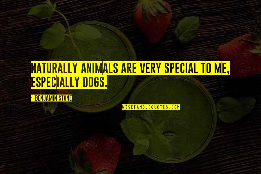 Special To Me Quotes By Benjamin Stone: Naturally animals are very special to me, especially