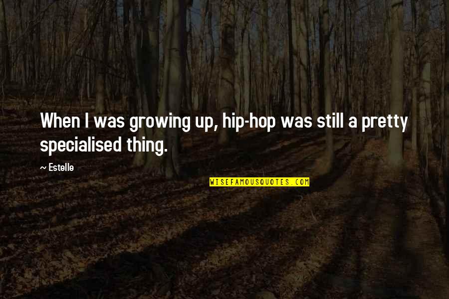 Specialised Quotes By Estelle: When I was growing up, hip-hop was still