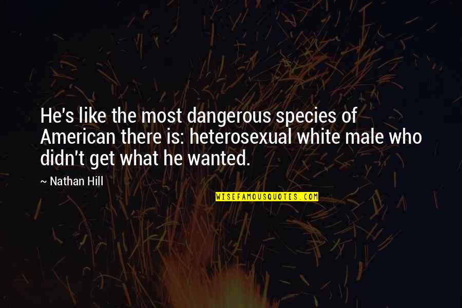 Species's Quotes By Nathan Hill: He's like the most dangerous species of American