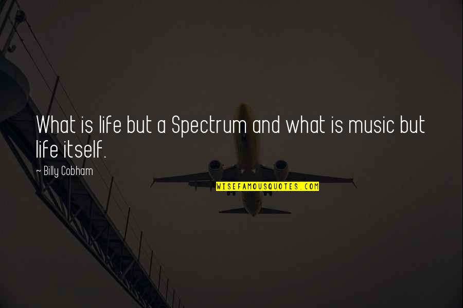 Spectrum What Quotes By Billy Cobham: What is life but a Spectrum and what