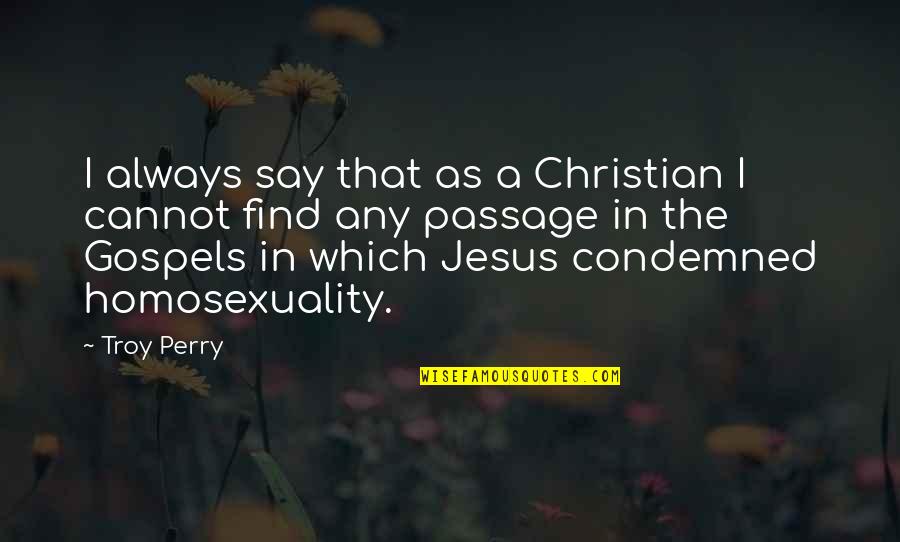 Spedizione Bartolini Quotes By Troy Perry: I always say that as a Christian I Spedizione Bartolini Quotes By Troy Perry: I always say that as a Christian I
