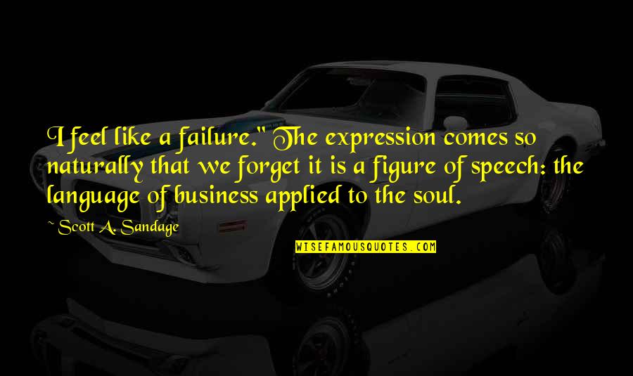 Speech And Language Quotes By Scott A. Sandage: I feel like a failure." The expression comes