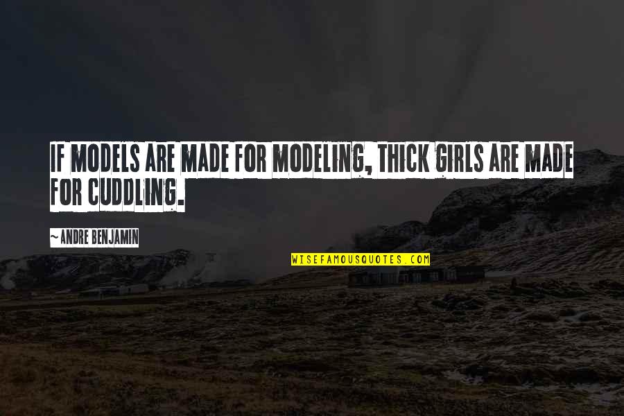 Speechless Book Quotes By Andre Benjamin: If models are made for modeling, thick girls