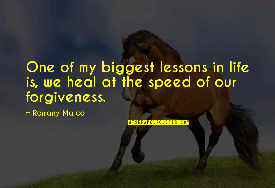 Speed Of Life Quotes By Romany Malco: One of my biggest lessons in life is,