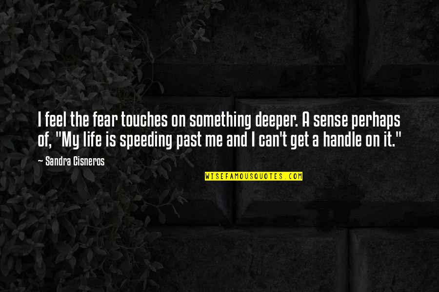 Speeding Quotes By Sandra Cisneros: I feel the fear touches on something deeper.