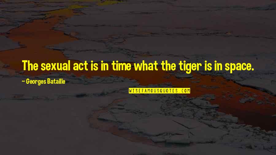Speedworksnw Quotes By Georges Bataille: The sexual act is in time what the Speedworksnw Quotes By Georges Bataille: The sexual act is in time what the
