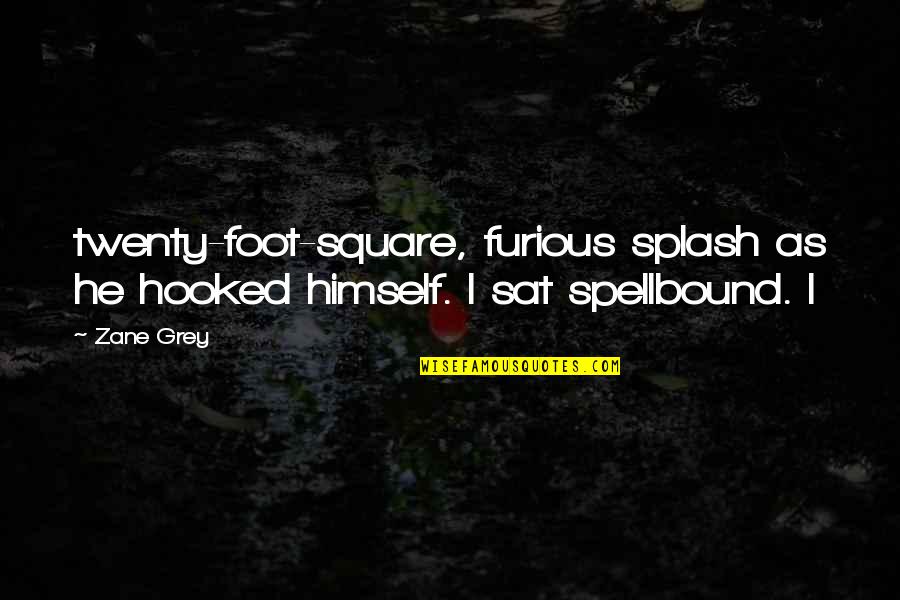 Spellbound Quotes By Zane Grey: twenty-foot-square, furious splash as he hooked himself. I