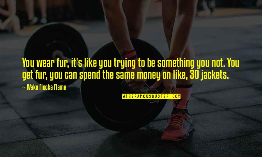 Spend The Money Quotes By Waka Flocka Flame: You wear fur, it's like you trying to