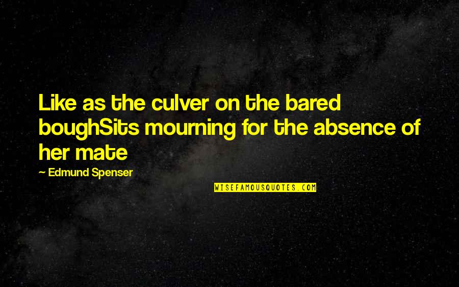 Spenser Quotes By Edmund Spenser: Like as the culver on the bared boughSits