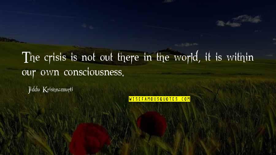 Sperm Funny Quotes By Jiddu Krishnamurti: The crisis is not out there in the Sperm Funny Quotes By Jiddu Krishnamurti: The crisis is not out there in the