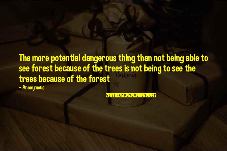 Spertus College Quotes By Anonymous: The more potential dangerous thing than not being Spertus College Quotes By Anonymous: The more potential dangerous thing than not being