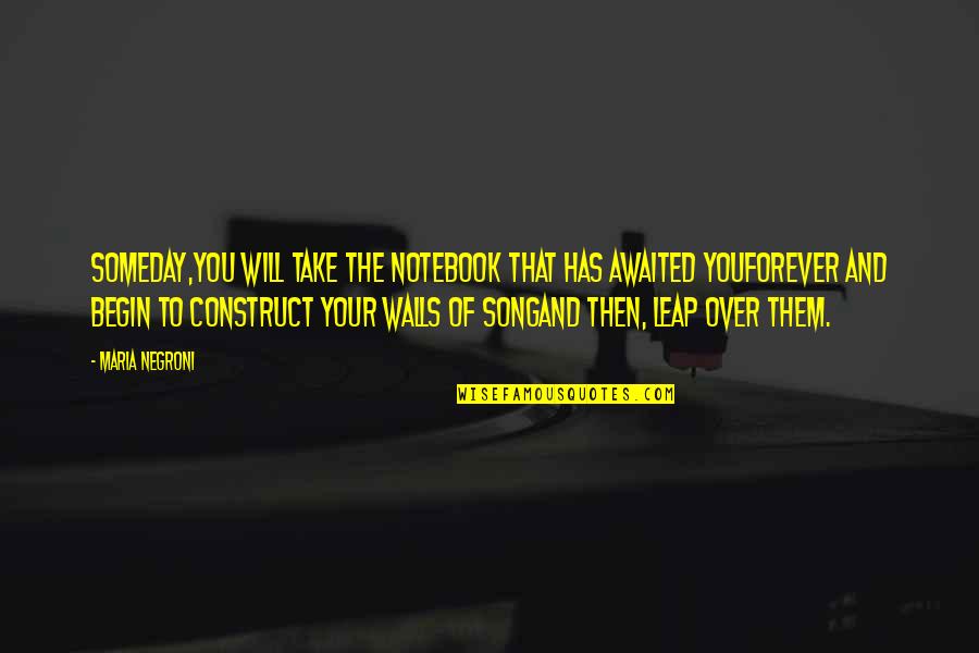 Spettro Di Quotes By Maria Negroni: Someday,you will take the notebook that has awaited