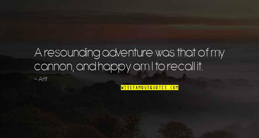 Spezial Adidas Quotes By Arlt: A resounding adventure was that of my cannon,