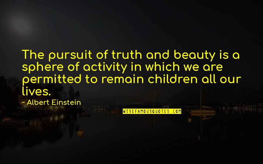 Sphere Quotes By Albert Einstein: The pursuit of truth and beauty is a